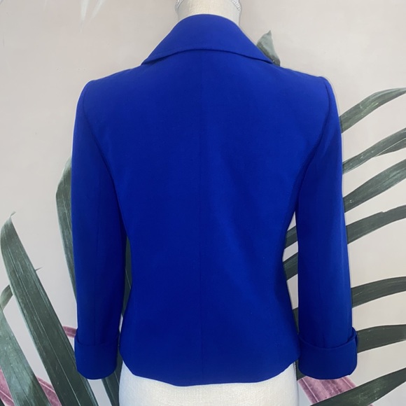 Tahari ASL Royal Blue Cropped Blazer - Picture 5 of 8